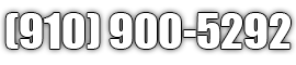 (910) 900-5292 phone number displayed in white, with a dark border and a drop shadow.