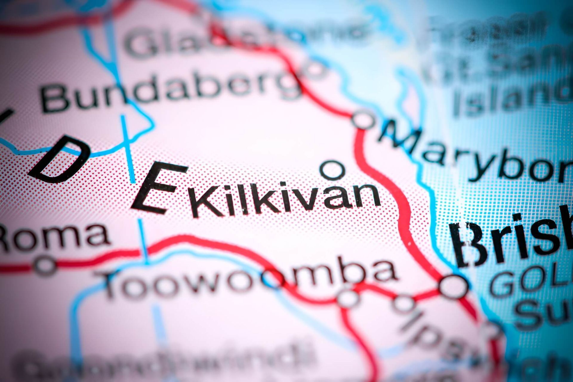 A Close Up of a Map Showing the Location of Kilkivan — ASAP Towing Pty Ltd in Kilkivan, QLD