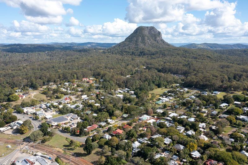 An Aerial View of a Residential Area With a Mountain in the Background — ASAP Towing Pty Ltd in Pomona, QLD