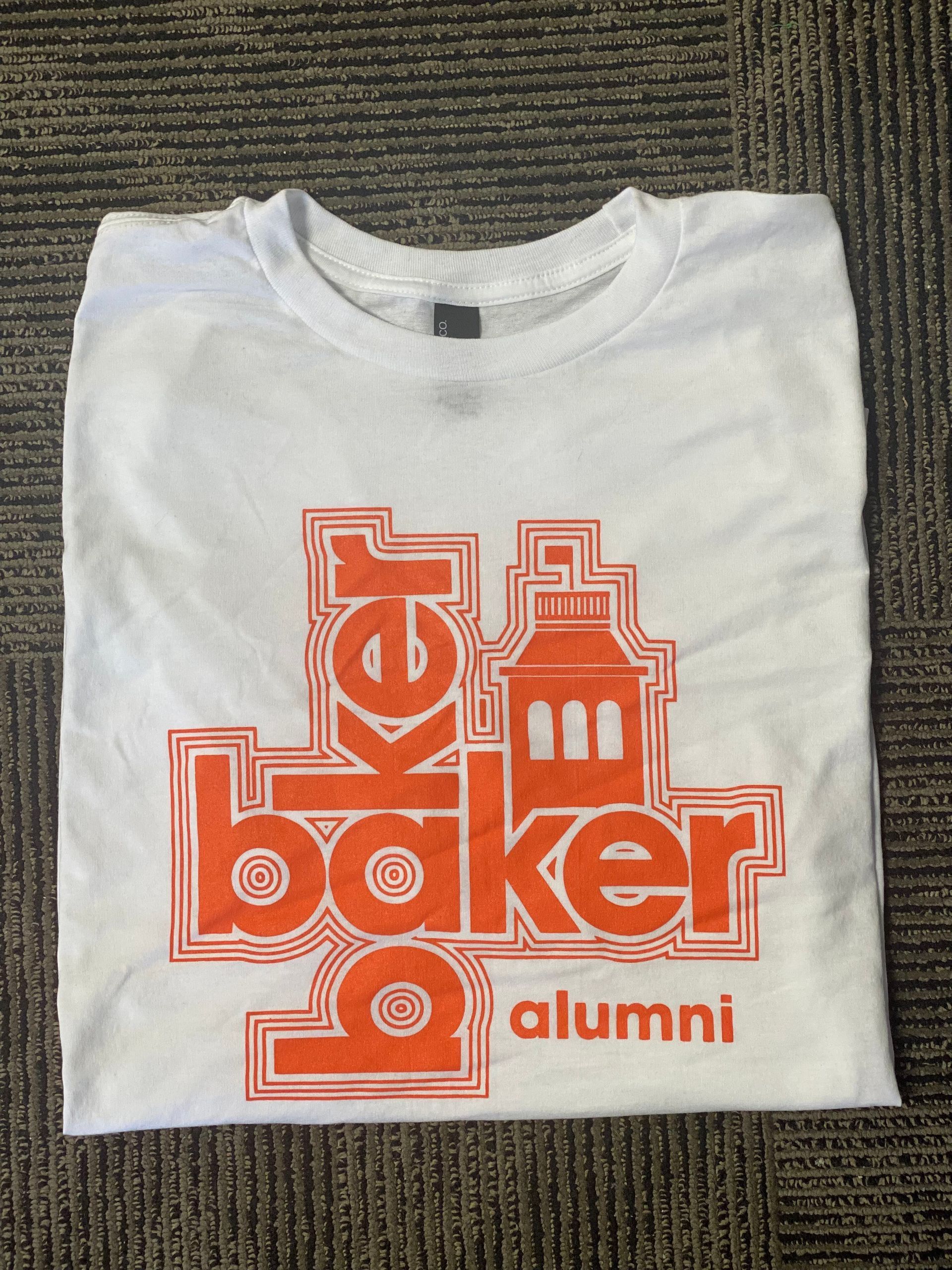 White t-shirt with orange 