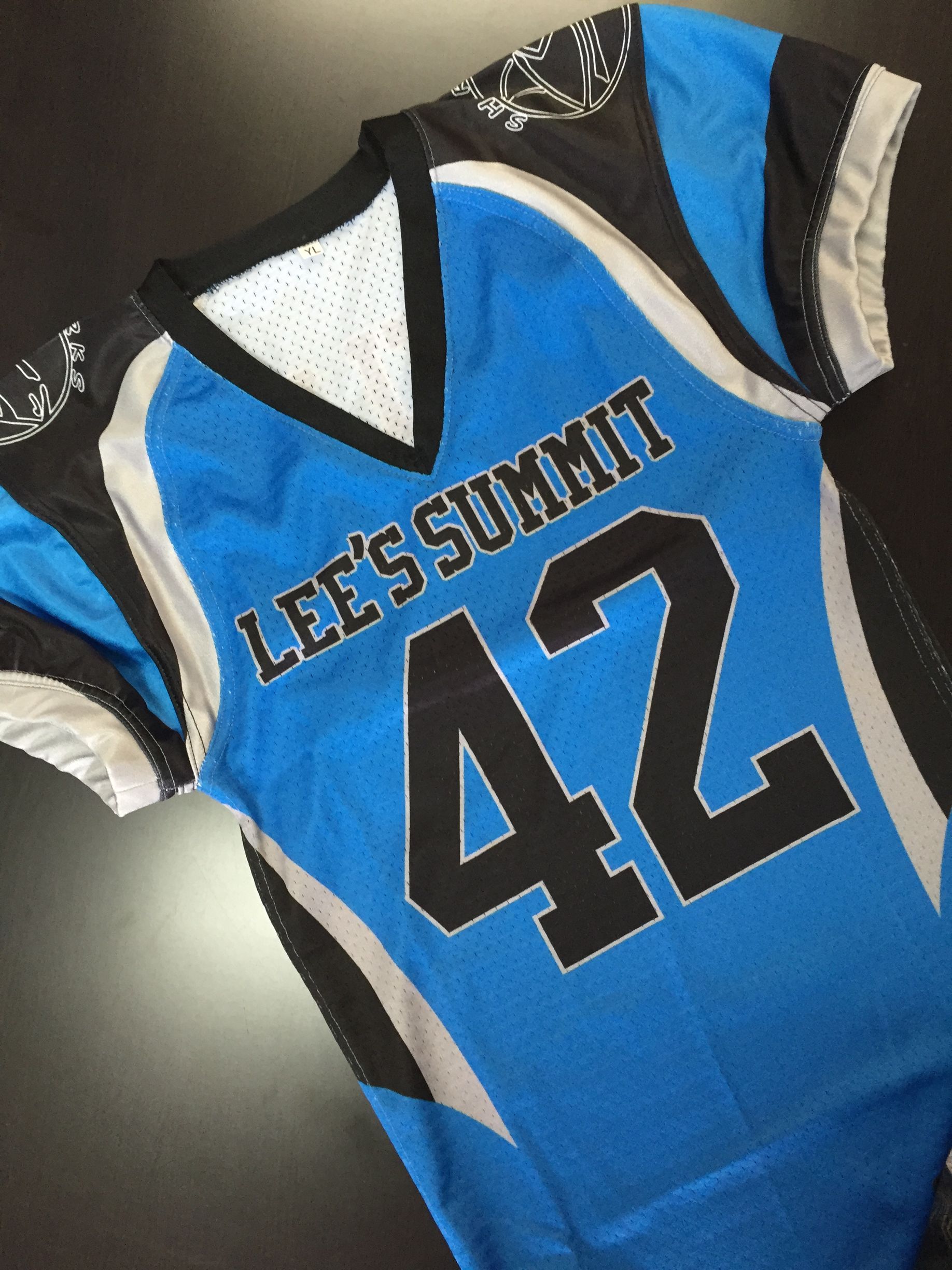 Blue football jersey