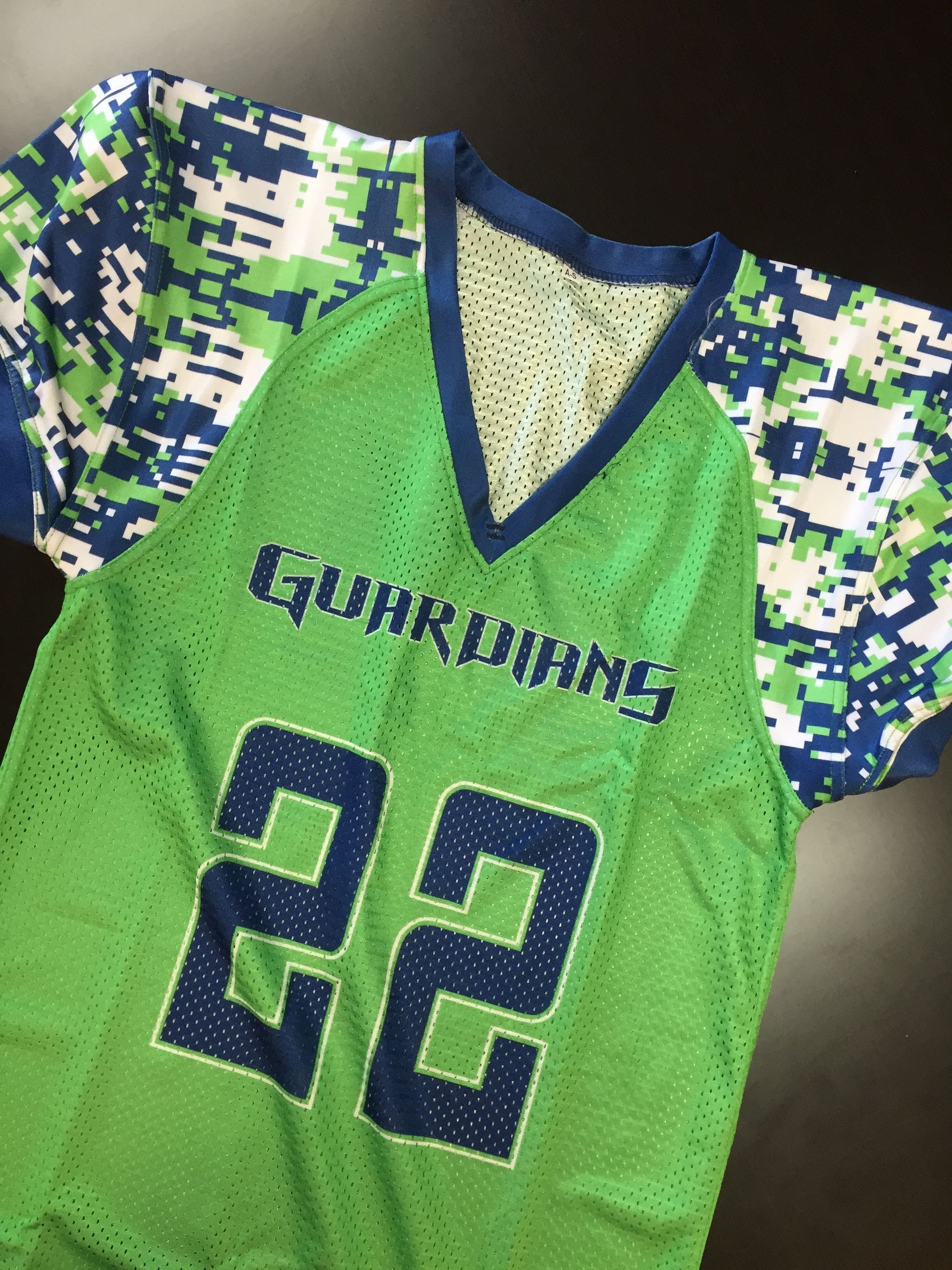 Green football jersey
