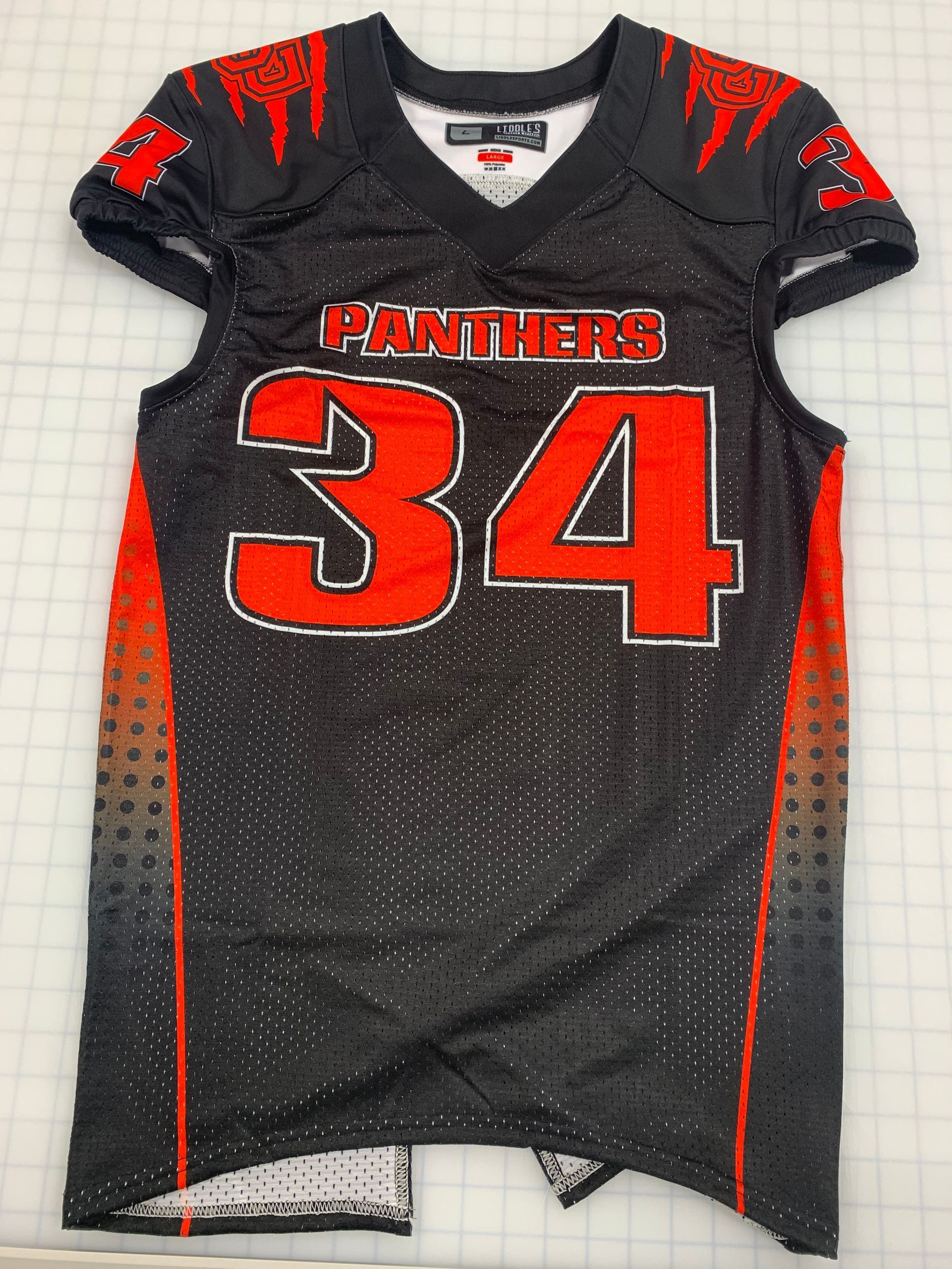 Black and red football jersey