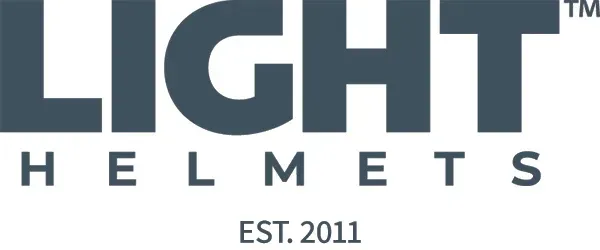Logo for Light Helmets. Dark grey text on white background