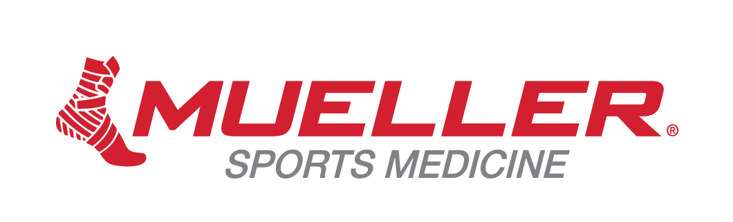Red Mueller Sports Medicine logo with an ankle brace graphic.
