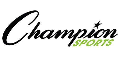 Champion Sports logo: Black cursive 