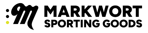 Logo for Markwort Sporting Goods. Features a stylized 