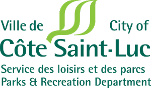 A logo for the ville de cote saint-luc service des loisirs et des parcs parks and recreation department