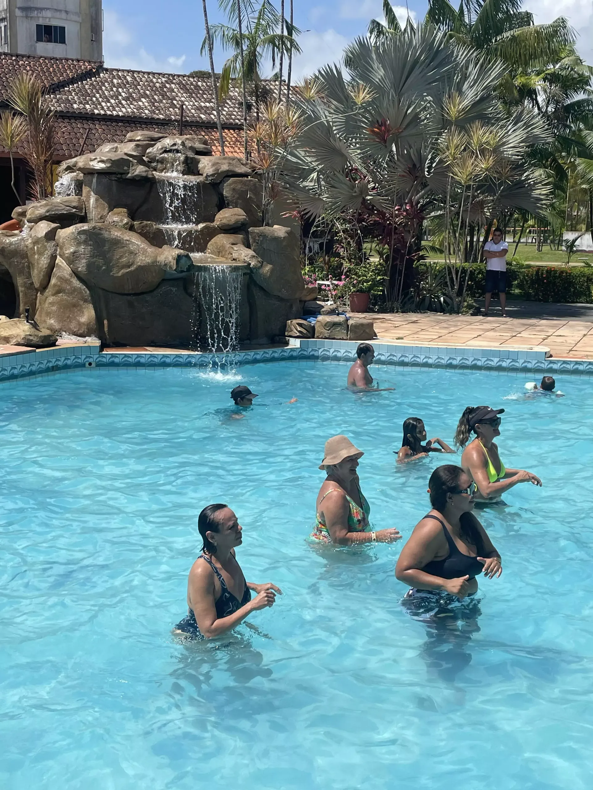 Uma academia com muitos espelhos e plantas penduradas no teto.-go-organic-club