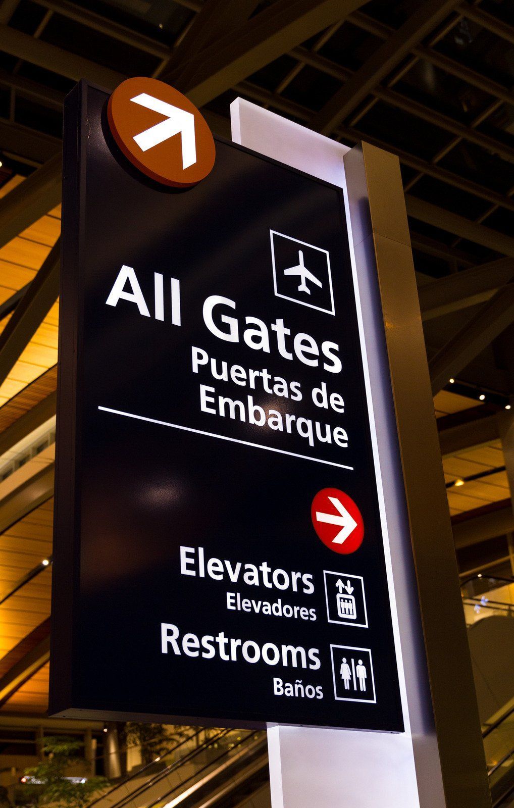 A sign that says all gates on it