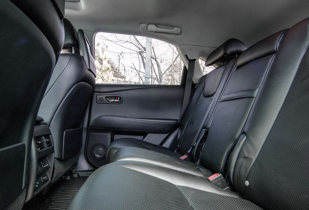 The Back Seat of a Car With a Speaker in the Back — Duffys Car Rentals in Atherton, QLD