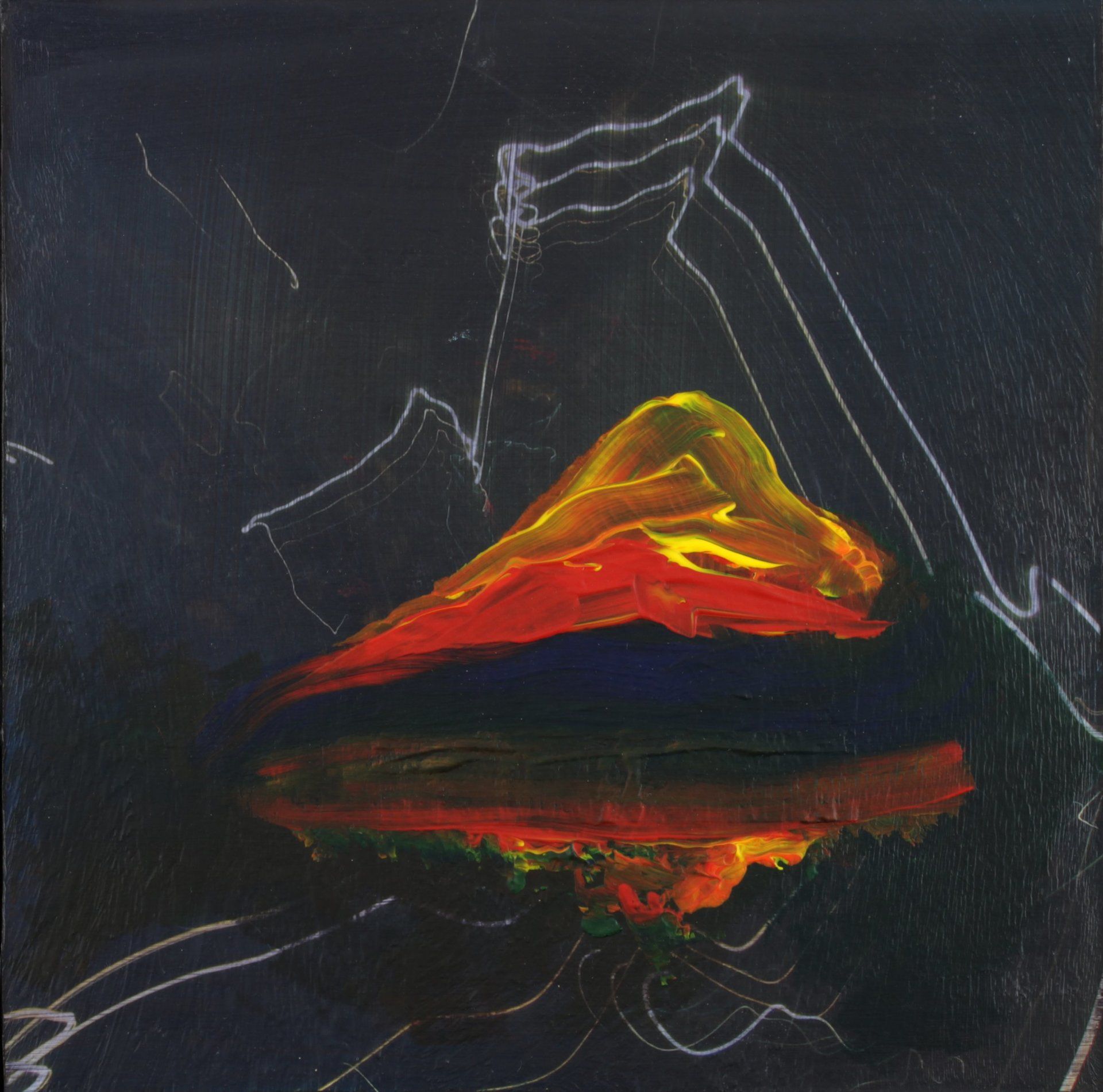 Abstract photograph, abstract painting