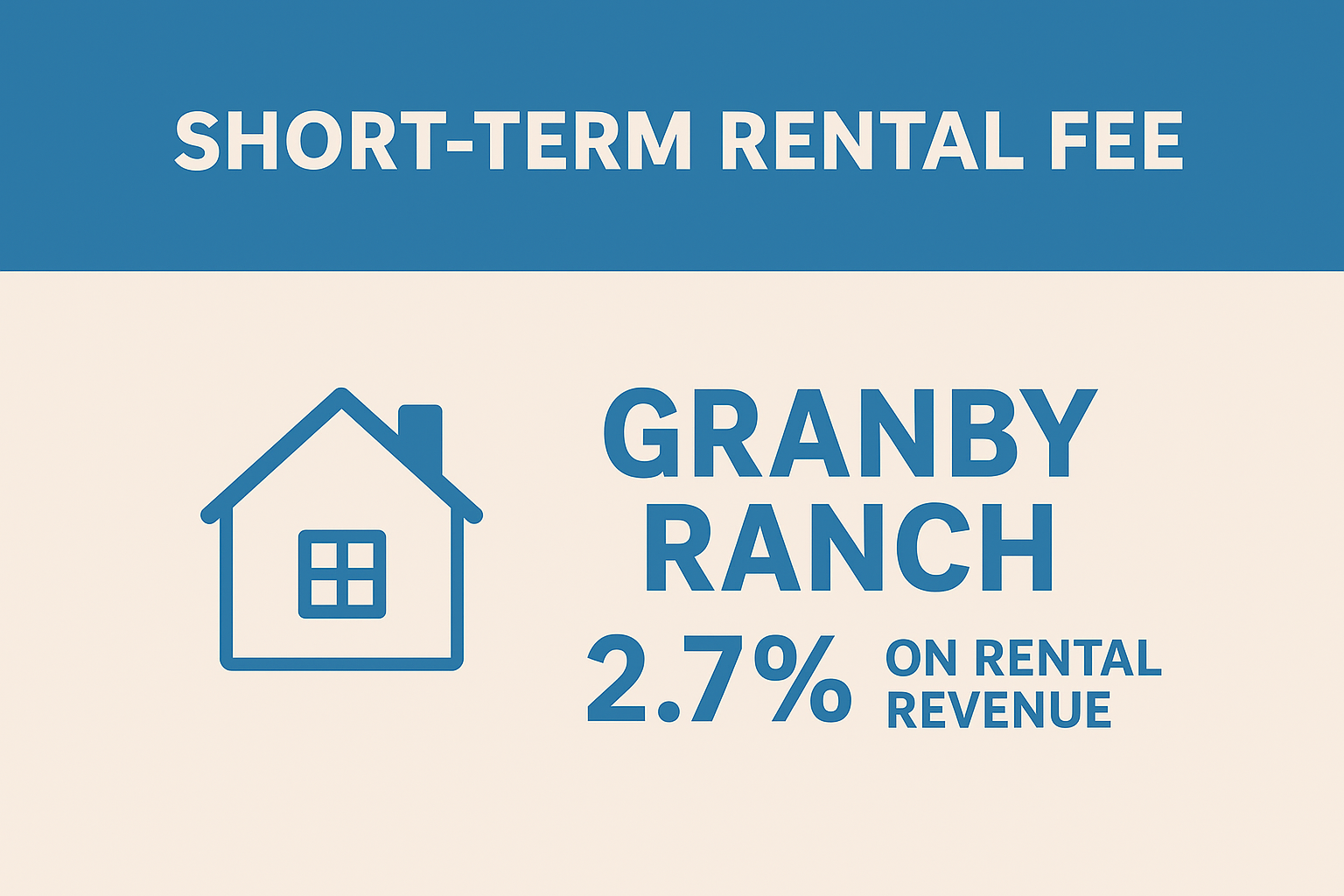 Granby Ranch STR rental fee