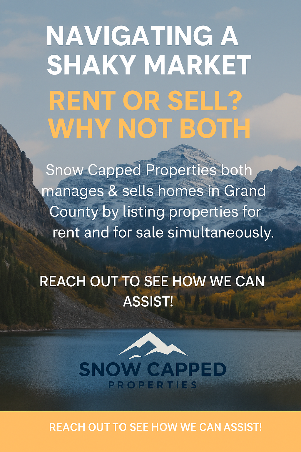 Snow Capped can help Rent and Sell your property