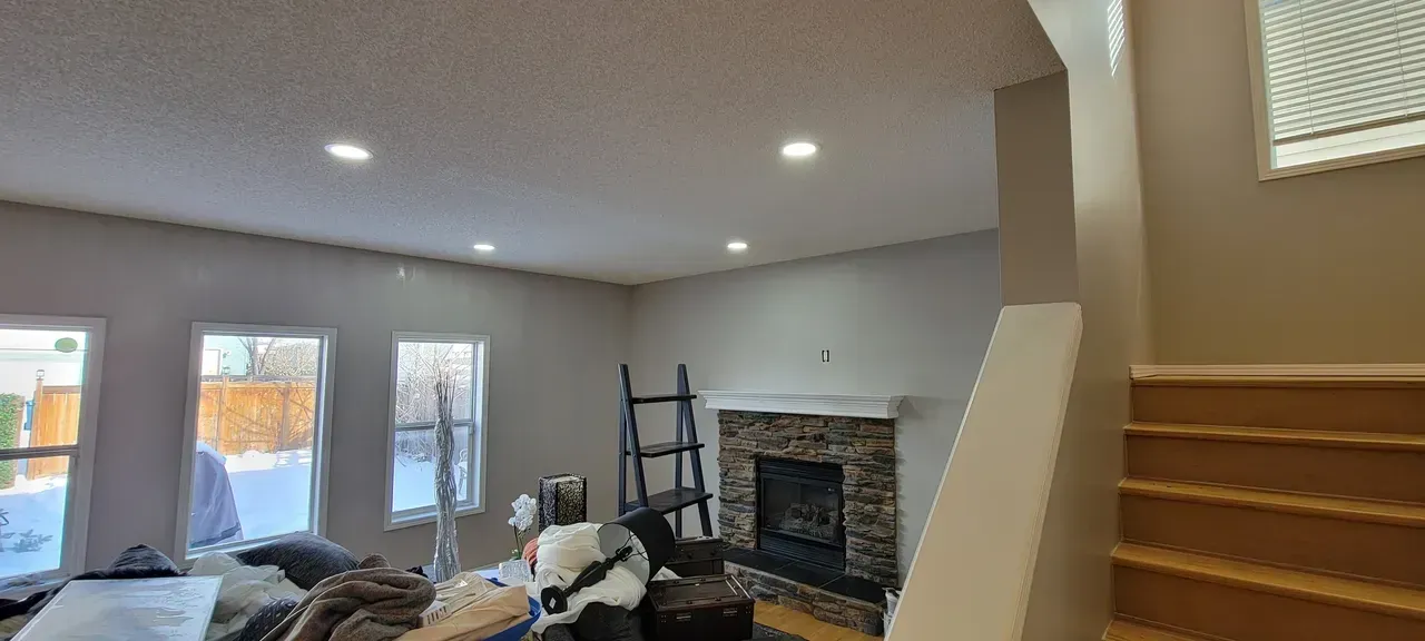 LED recessed lighting installed by Calgary light fixture electricians