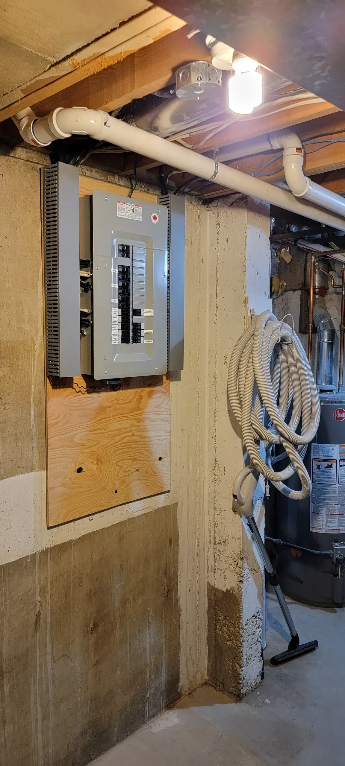 Home electrical panel upgrade in Calgary with modern breaker panel installation