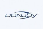 DonJoy logo in blue-gray text with a curved swoosh underneath on a white background