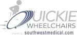 Quickie Wheelchairs logo with gray swoosh and southwestmedical.com text