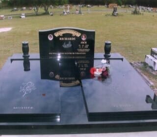 Black Double Full Cover Monuments — Northern Rivers Headstones in Casino, NSW