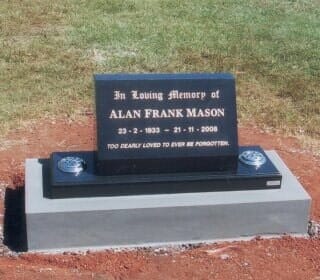 A Gravestone for Alan Frank Mason Is in A Graveyard — Northern Rivers Headstones in Casino, NSW
