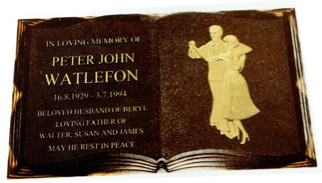 An Open Book With The Name Peter John Watlefon On It — Northern Rivers Headstones in Casino NSW