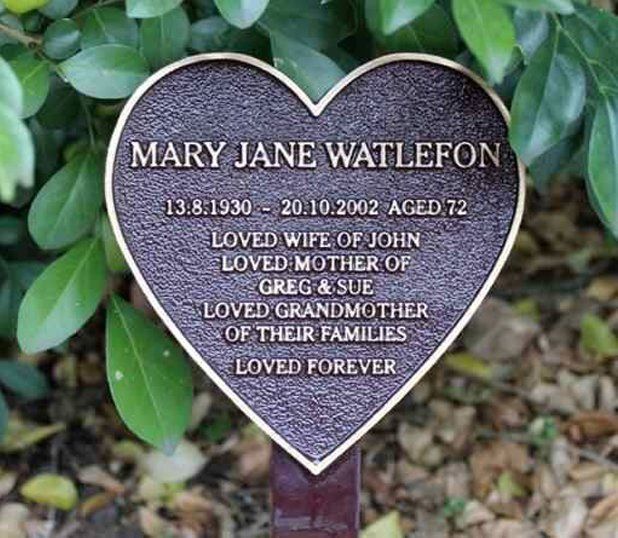 A Heart Shaped Grave Marker For Mary Jane Watlefon — Northern Rivers Headstones in Casino NSW