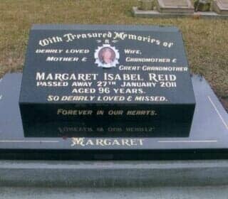 A Gravestone For Margaret Isabel Reid Passed Away — Northern Rivers Headstones in Casino NSW