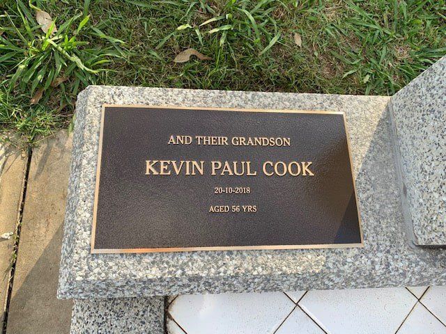 A Gravestone for Kevin Paul Cook Age 36 Yrs — Northern Rivers Headstones in Casino, NSW