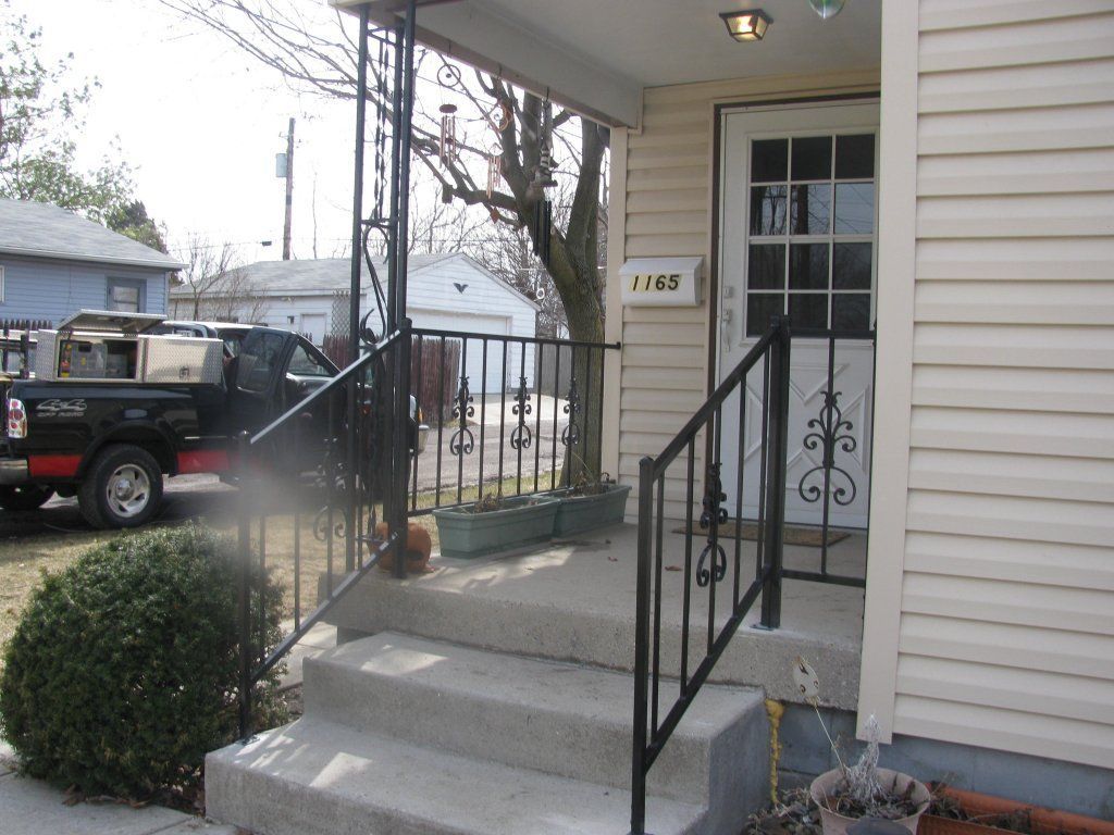 Porch And Step Railing With Classic Scrolls - Indianapolis, IN - Markin Sales Camper & Security Doors