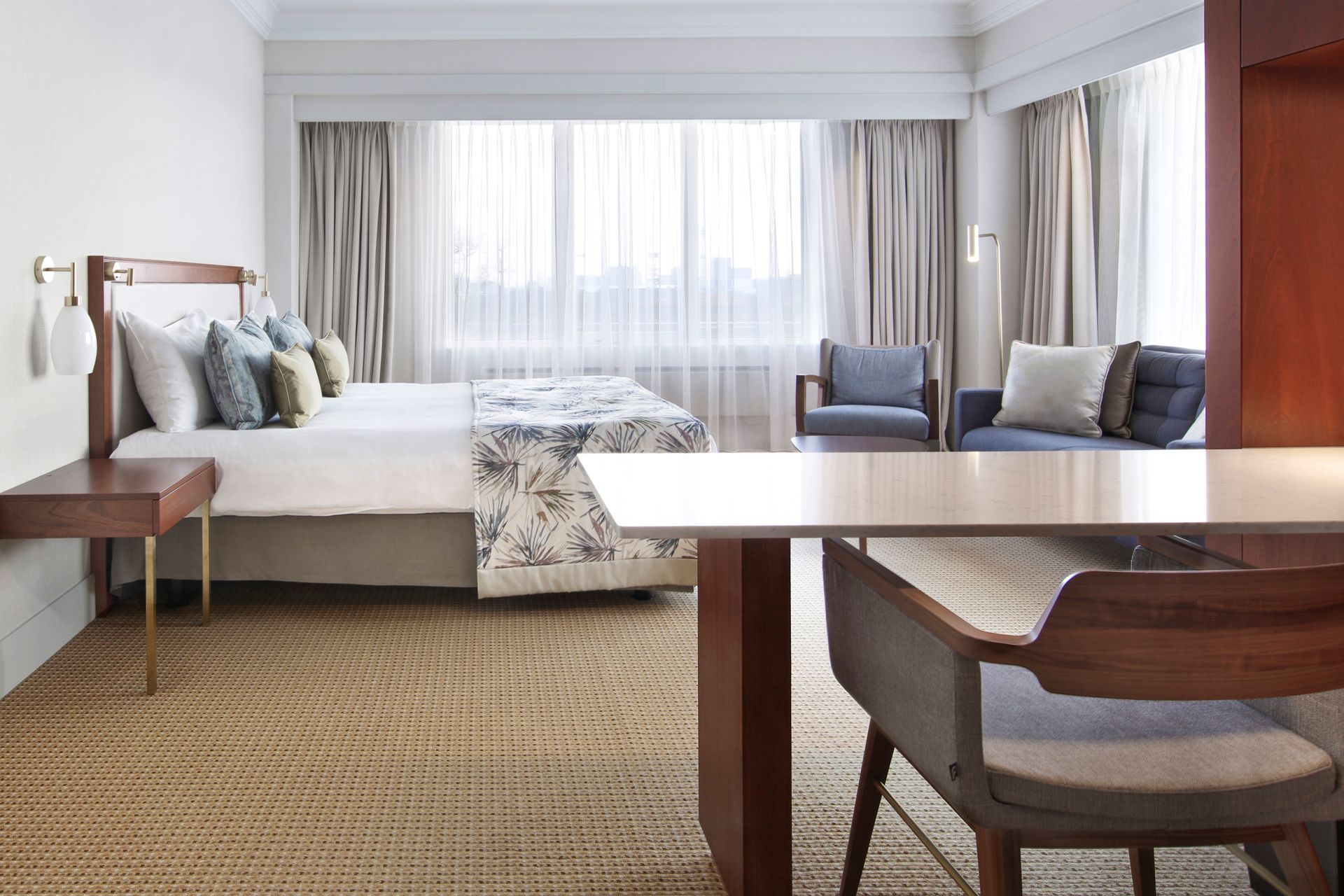The spacious executive room at Hotel Okura Amsterdam in The Netherlands (Holland).