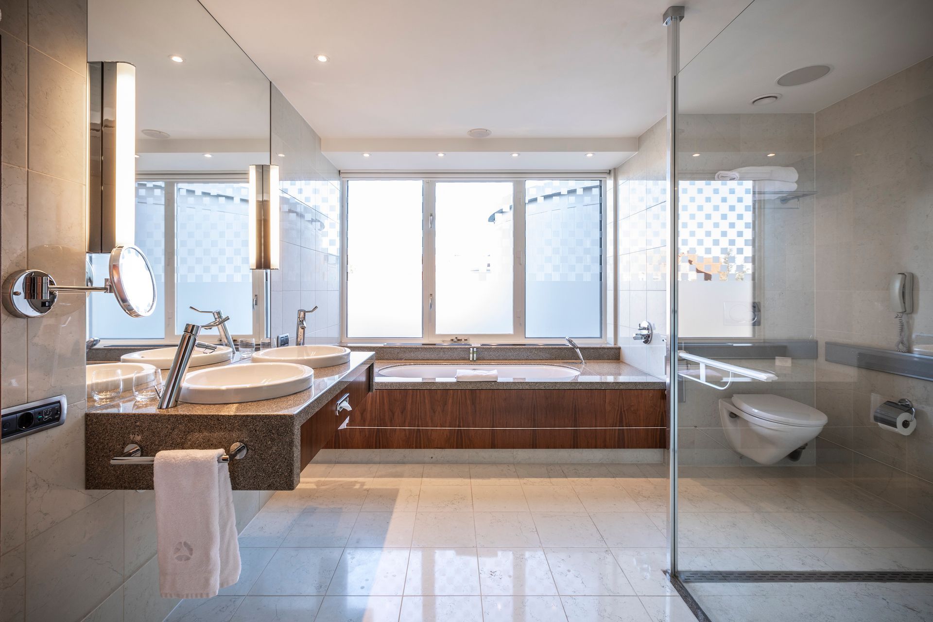 The refined Superior View Room at Hotel Okura Amsterdam in The Netherlands (Holland).