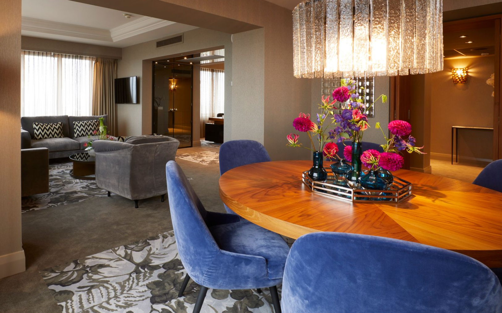 The luxurious Presidential Suite at Hotel Okura Amsterdam in The Netherlands (Holland).