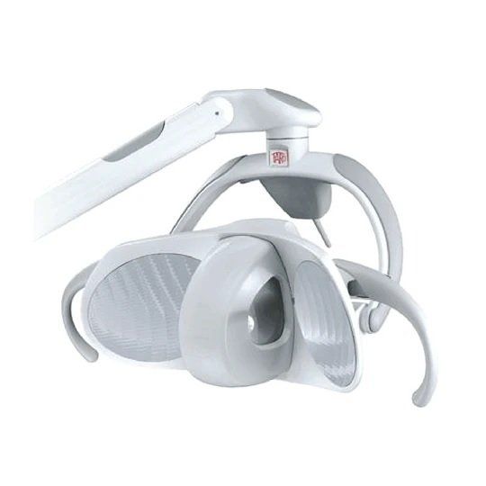 American Dental - Un primer plano de una lámpara dental sobre un fondo blanco. Marca Italiana