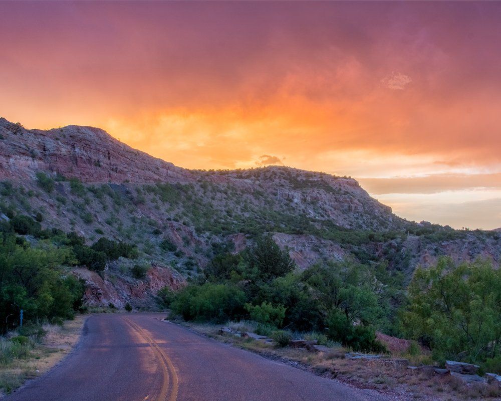 Lonely Texas Panhandle highway