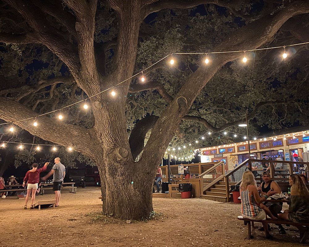 Outdoor gathering in the Texas Hill Country