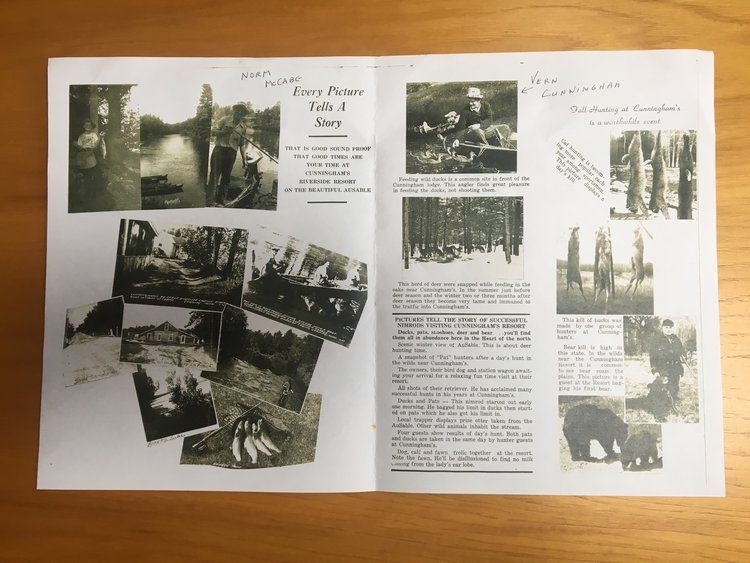 A book is open to a page with pictures on it