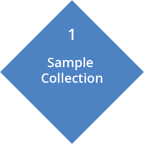 A blue diamond shape with the number 1 and the words