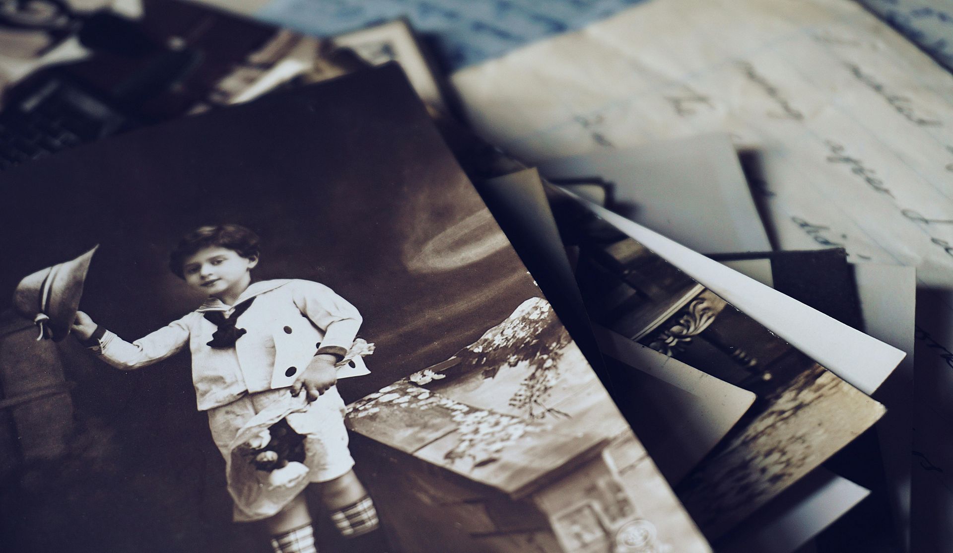 A black and white photo of a family posing for a picture