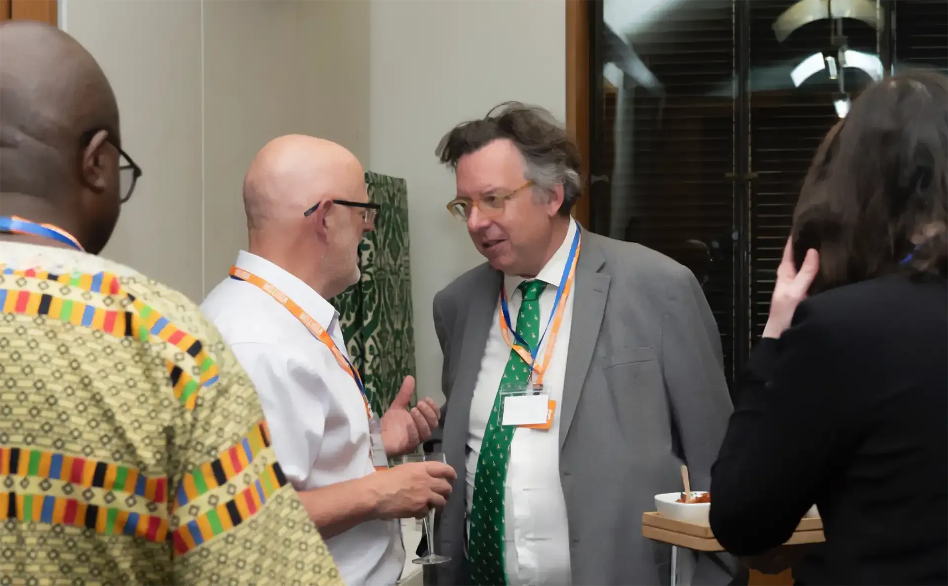 Nic speaking with housing ombudsman Richard Blakeway at the 19th May launch event