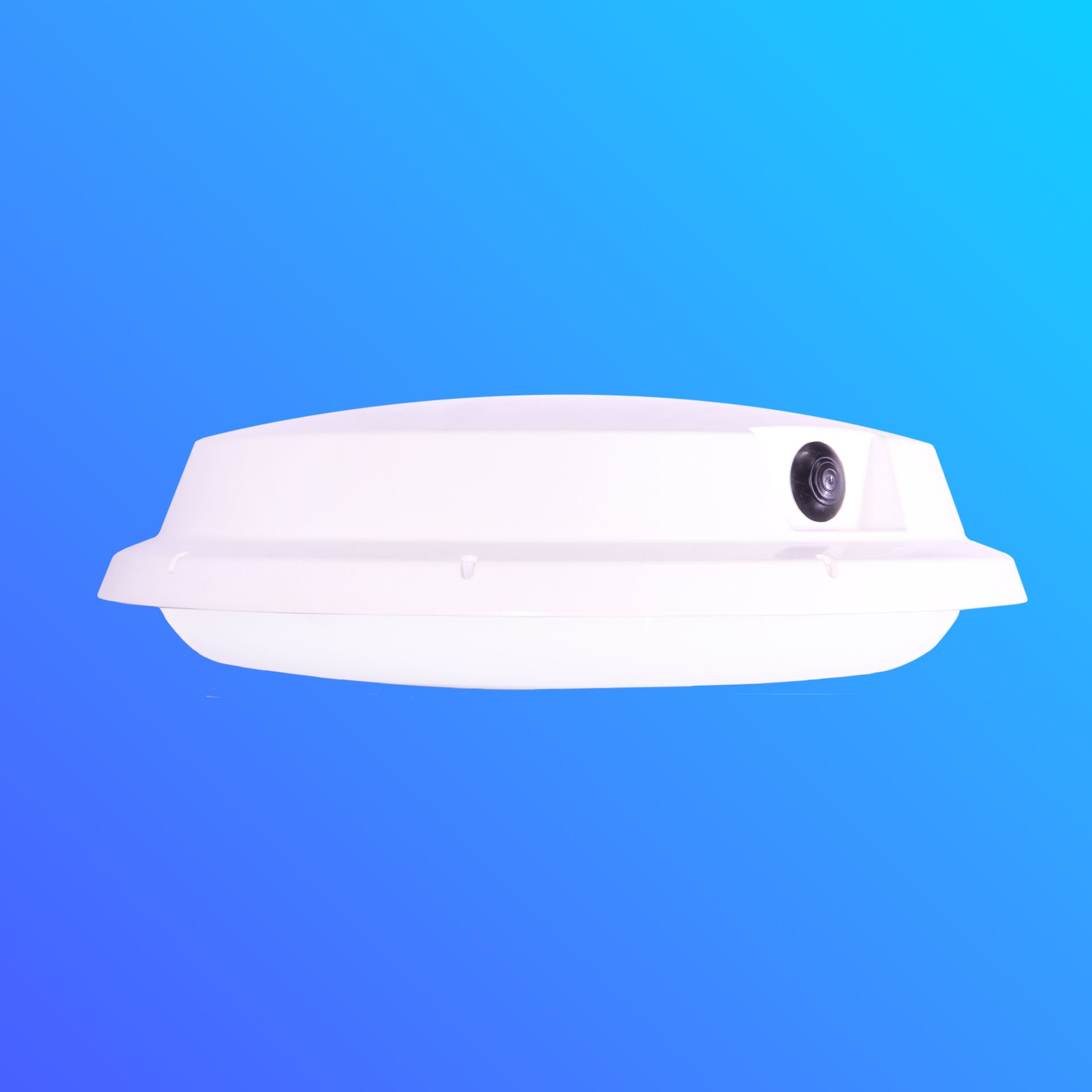 A white light with a black button on the top of it