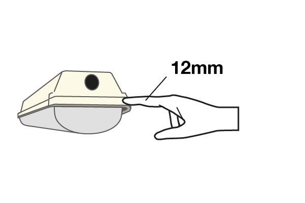 IP Rating 2X light fixture and pointer finger