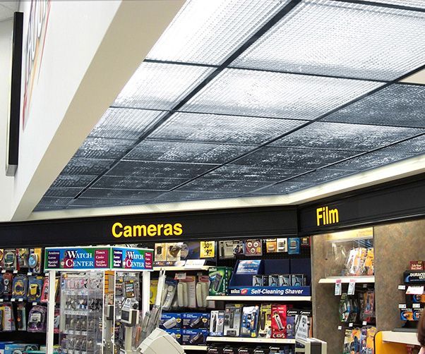 A cameras and film section of a store