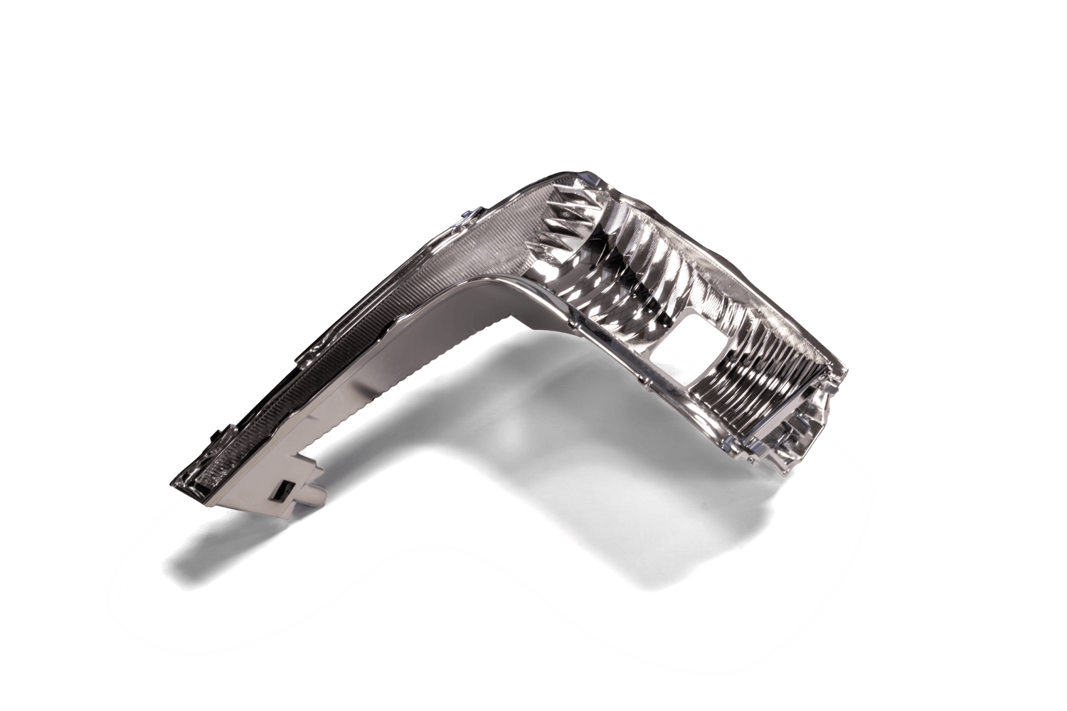 metalized headlight housing is reflective