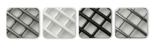 Wire guard finish options: raw steel, white paint, black paint, and chrome