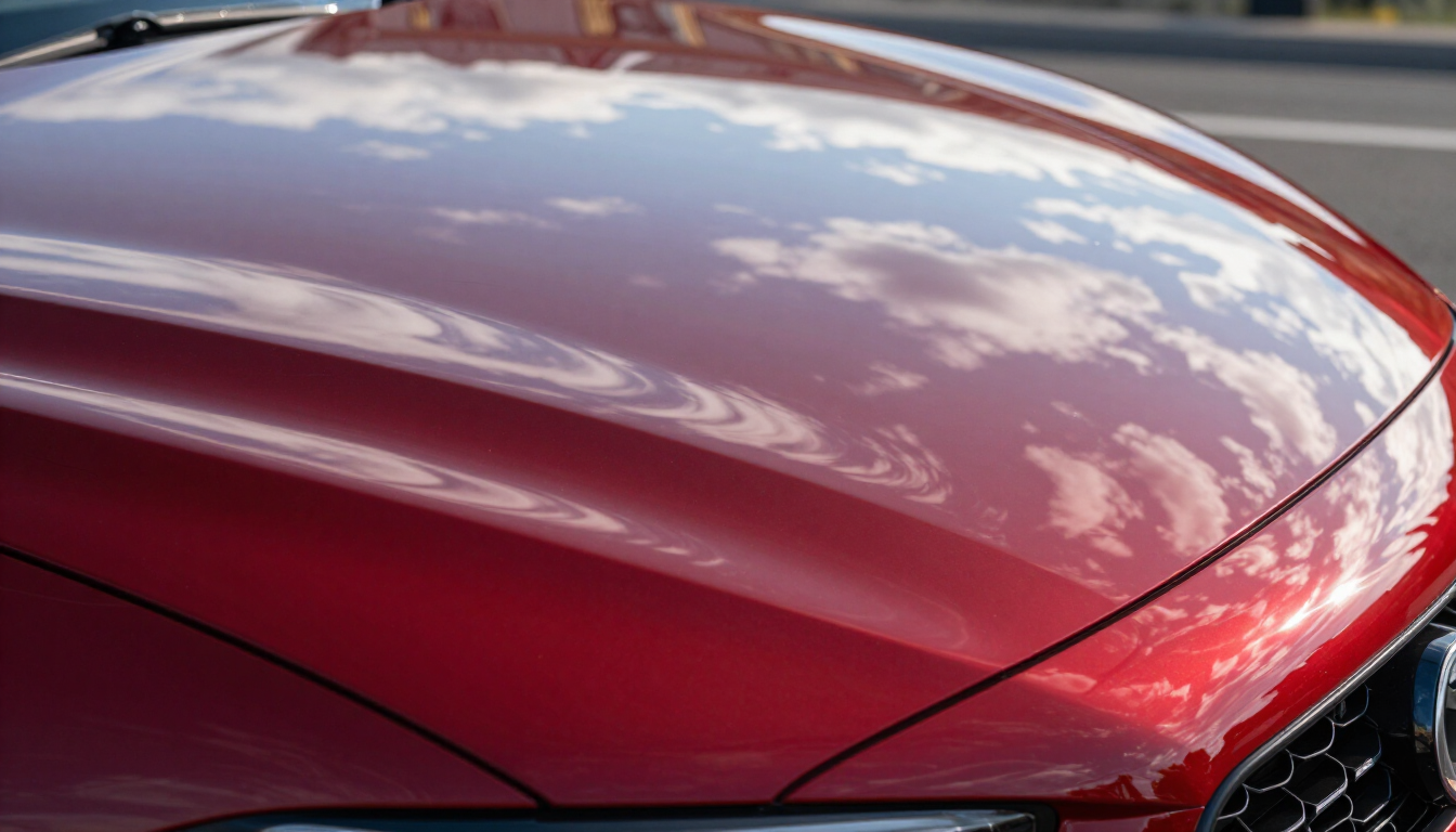 Détail carrosserie brillante