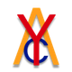 Logo avec un « A » orange, un « Y » rouge et un « C » bleu ; lettres superposées, avec une ombre.
