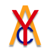 X rouge sur logo A orange et C bleu sur fond blanc