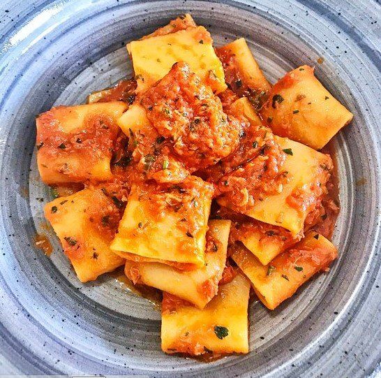 paccheri al pesto di mare