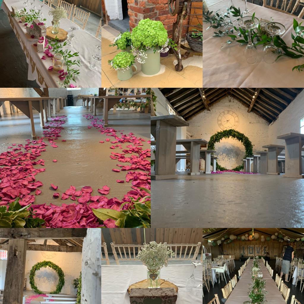 wedding flowers collage