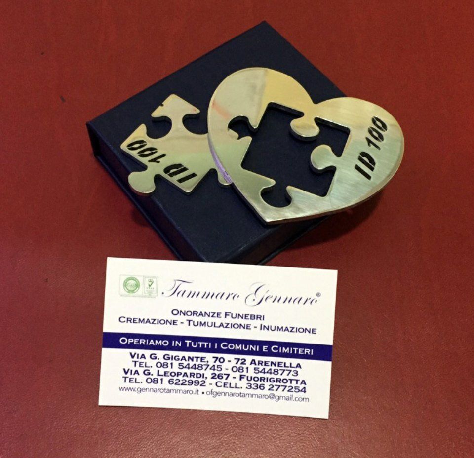 Certificato di cremazione dell'agenzia funebre